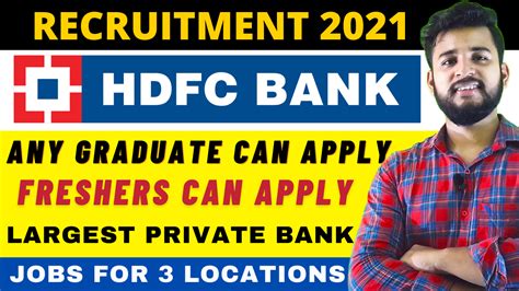 Hdfc Recruitment Private Bank Jobs Off Campus Drive For Batch