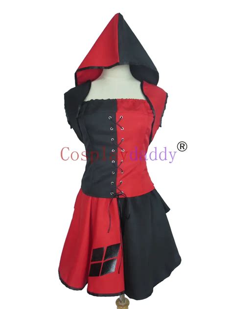 Batman Arkham Harley Quinn Costume Dress Adult Womans Halloween Party ...