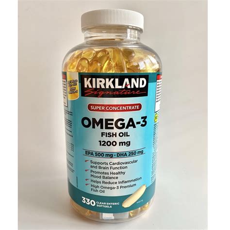 2025 EXP Kirkland Signature 330 Softgels Super Concentrate Omega 3 Fish