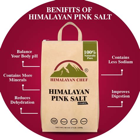 Himalayan Chef Pink Salt Coarse Grain 5 Lbs Bag Pack Of 3