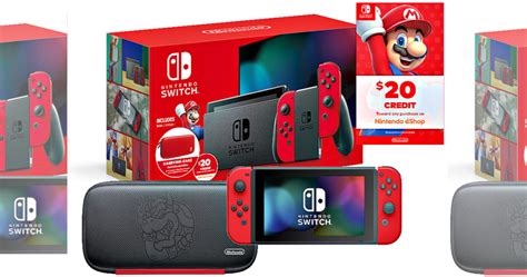 Nintendo Switch Mario Joy Con Bundle 299 Shipped And 20 Nintendo Eshop Credit Wheel N Deal Mama