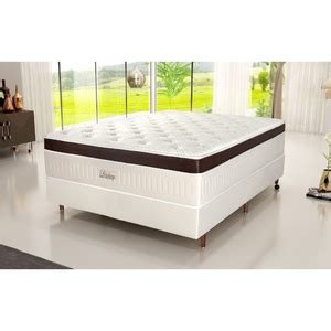 Conjunto Cama Box Colch O Casal Mola Ensacada Privillege X X Cm