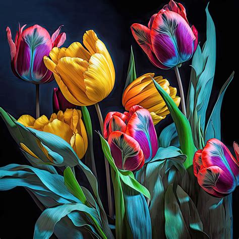 Colourful Tulips Cross Stitch Pattern On Storenvy