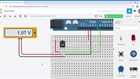 Sensor De Temperatura En TINKERCAD YouTube