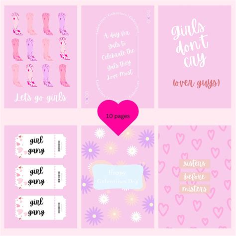 Galentines Day Gallery Set Of 10 Prints Galentines Day Art Galentines Day Printable