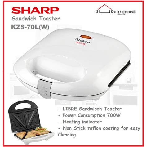 Jual PEMANGGANG ROTI BAKAR SHARP KZS 70L W SANDWICH TOASTER HARGA