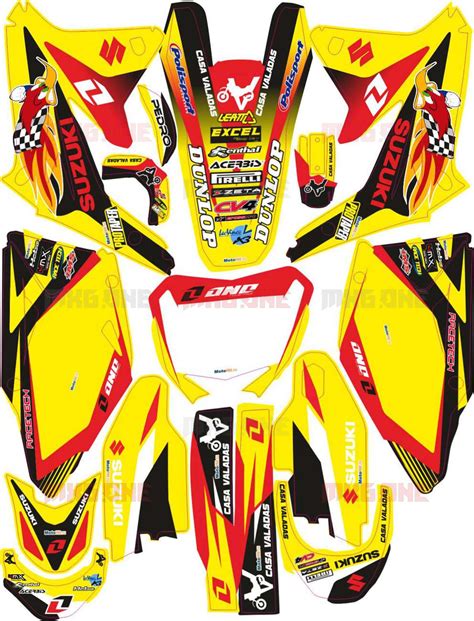 Suzuki Rmz Woody Decals Set Mxg One Best Moto Decals