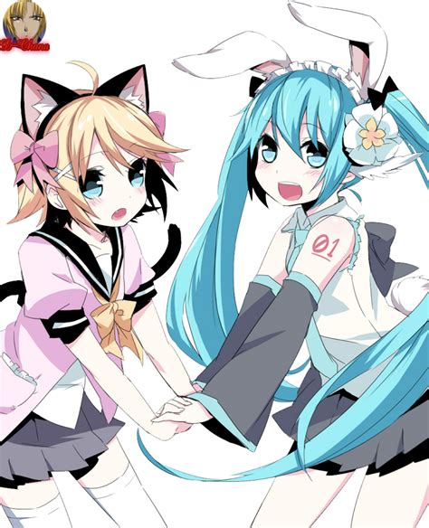 Hatsune Miku And Kagamine Rin Render Vocaloid By X Newmoon X On Deviantart