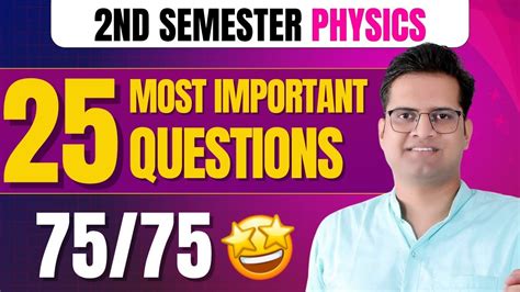 B Sc 2nd Semester Physics 25 Most Important Questions Bedkdian Bsc