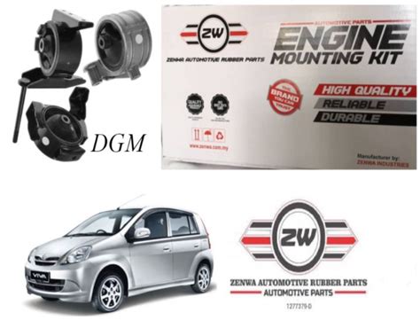 ZW ZENWA Perodua Viva Auto Manual Engine Mounting Kit 1Year Warranty