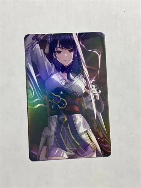 Raiden Shogun Genshin Impact Goddess Story Anime Acg Sexy Waifu Card