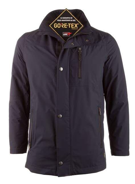 Pierre Cardin Gore Tex Long Jacket Navy Jan Rozing Mens Fashion