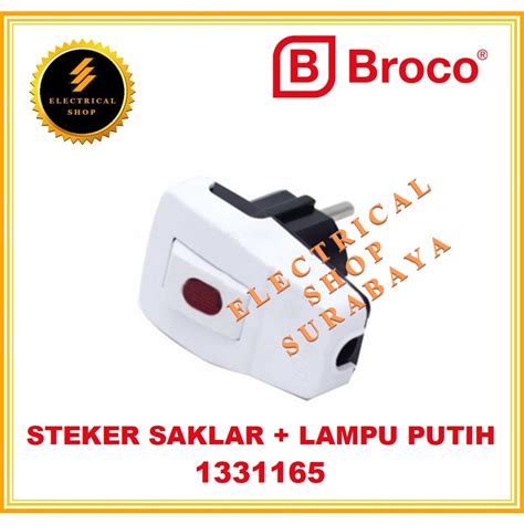 Jual Broco Saklar Stop Kontak Galleo New Gee Engkel Seri Putih Cream