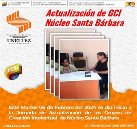 Actualización de GCI Núcleo Santa Bárbara