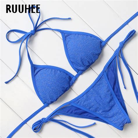 Ruuhee Swimsuit Women Two Pieces Bath Suits Bikini Set Sexy Bandage