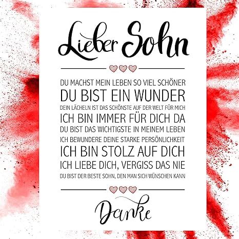 Amazon De Close Up Bester Sohn Danke Zitate Poster Deko Geschenk