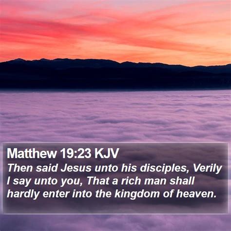 Matthew 19 23 KJV Bible Verse Images