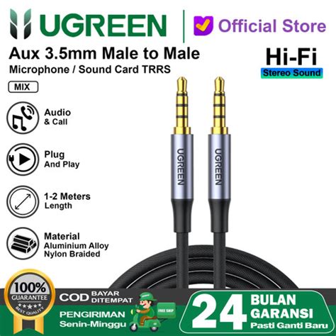 Jual Ugreen Kabel Trrs Aux Mm Male To Male Pole Audio Stereo