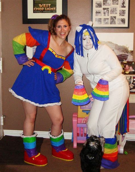 Lesbian Couple Costume Halloween Ali And Olivia As Rainbow Brite And