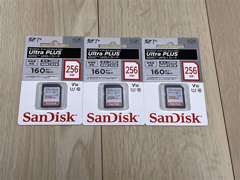 【未使用】サンディスク Sandisk Ultra Plus Sdxcカード 256gb Class10 Uhs I U1 V10 最大読込