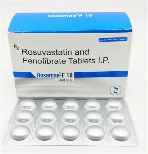 Rosuvastatin 10 Mg Fenofibrate 160mg At Rs 2785 Box Rosuvastatin And