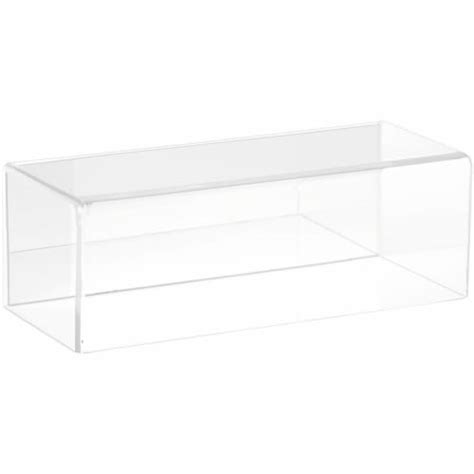 Plymor Clear Acrylic Display Case With No Base Mirror Back 9 W X 3 5 D X 3 H 9 X 3 5 X 3