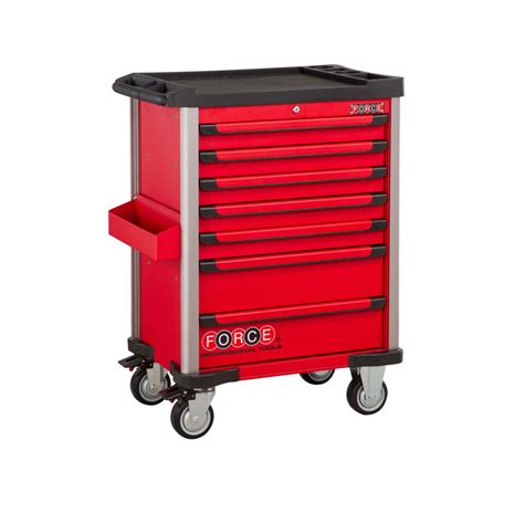 Practical 7 Drawer Trolley Red ToolsTechnics Gereedschap