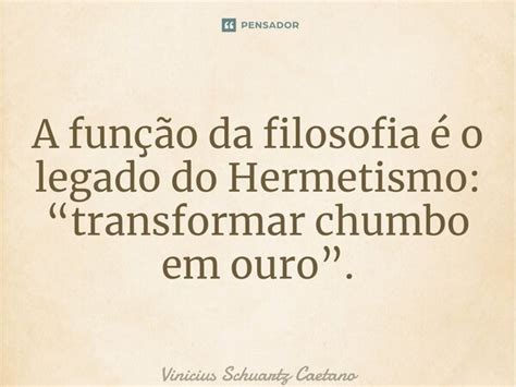 A função da filosofia é o legado do Vinicius Schuartz Caetano Pensador