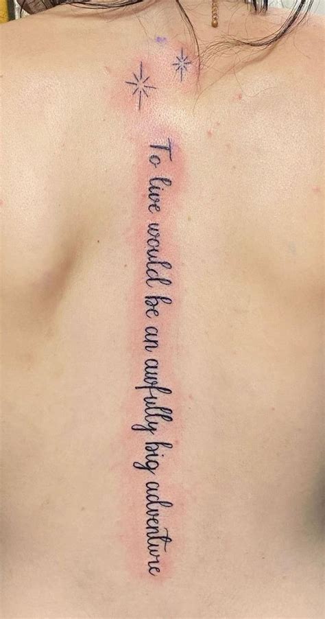 40 Meaningful Word Tattoos : To live would be an awfully big adventure ...