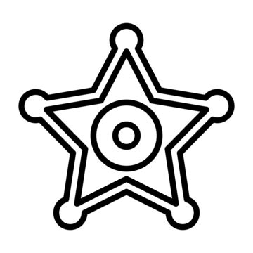 Police And Sheriff Badge Icons For Webmobile Honor Badge Crest Vector