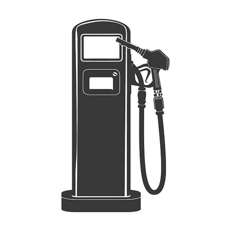 Premium Vector Silhouette Gas Pump Black Color Only