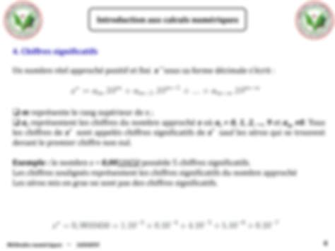 Solution Cours Introduction Aux Calculs Num Riques Studypool