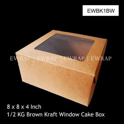 Brown Kraft Paper Window Cake Box At Rs Piece Kannur Id