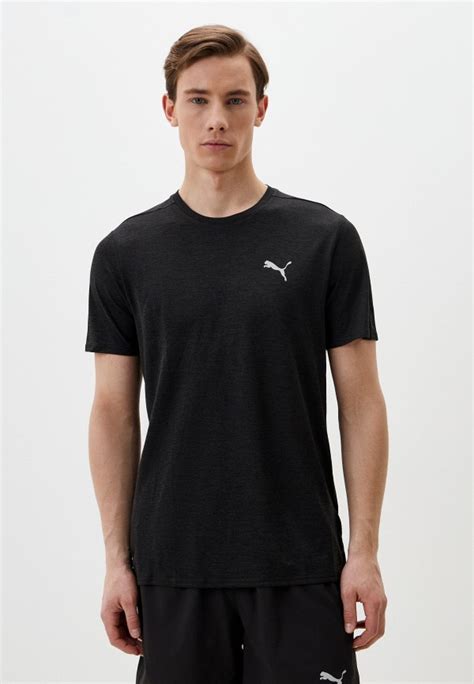 Футболка спортивная Puma Run Favorite Heather Ss Tee M цвет черный