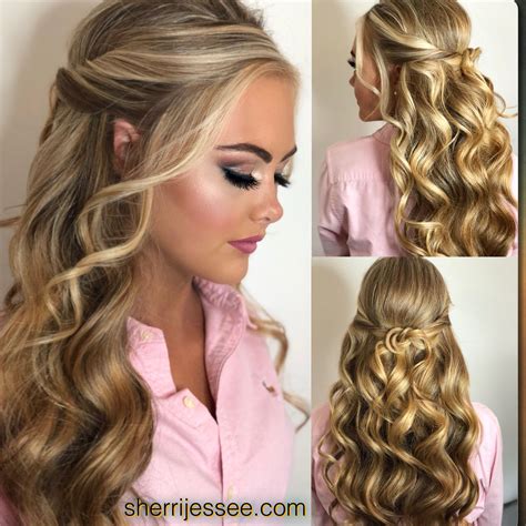 Prom Hairstyles Curly Half Up Half Down