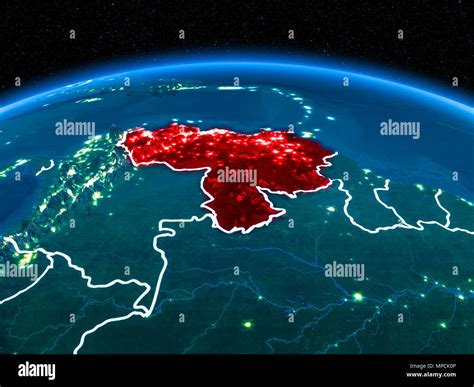 Night Map Of Venezuela Hi Res Stock Photography And Images Alamy