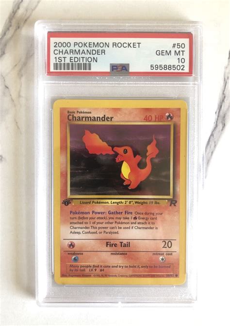 Mavin 2000 Pokémon Team Rocket Charmander First Edition Non Holo PSA