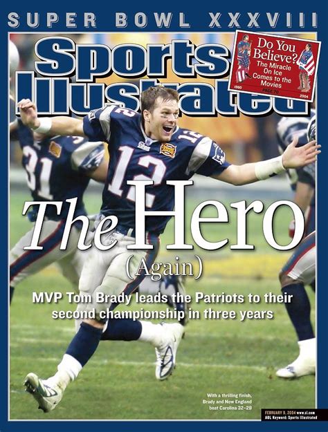 New England Patriots Qb Tom Brady Super Bowl Xxxviii Sports Illustrated Cover By Sports Illustrated