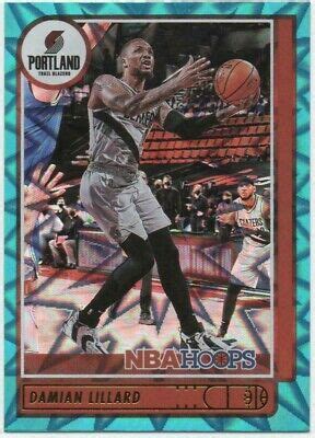 Damian Lillard Panini Nba Hoops Teal Explosion Trail