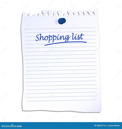 Shopping List Cartoon Vector | CartoonDealer.com #14331279