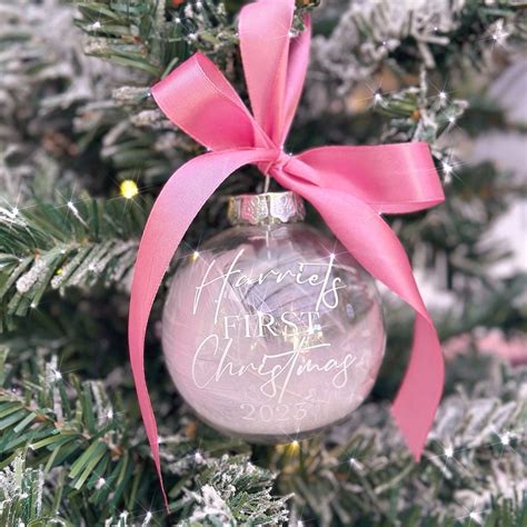 Personalised Babys First Christmas Bauble Christmas Tree