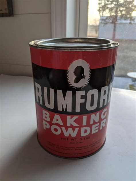 Rumford Baking Powder 5 Lb Antique Tin Vibrant Chic Piece Of United