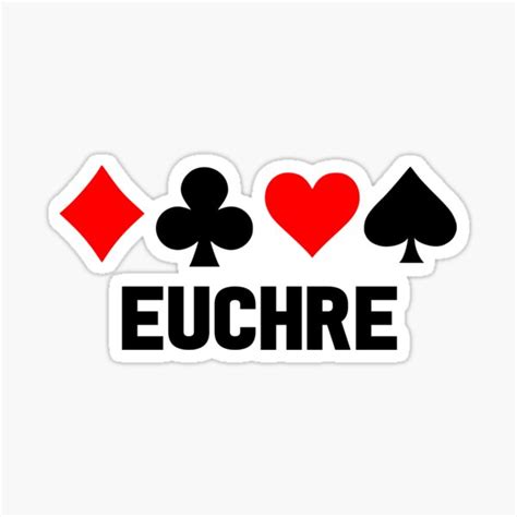 Euchre Player Card Game Sticker For Sale By Lfinkbeiner12 Redbubble