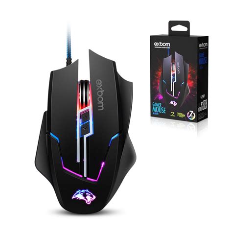 Mouse gamer fio USB RGB 7 botões 3200 dpi ajustável MS G270