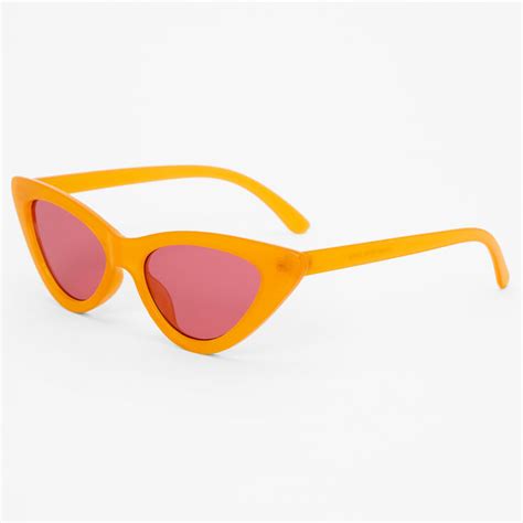 Retro Cat Eye Sunglasses Orange Claires Us