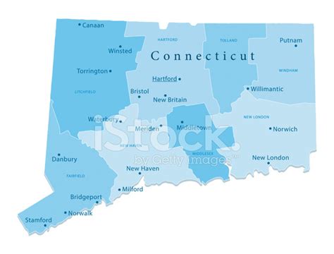 Connecticut Vector Map Regions Isolated Stock Photo | Royalty-Free ...