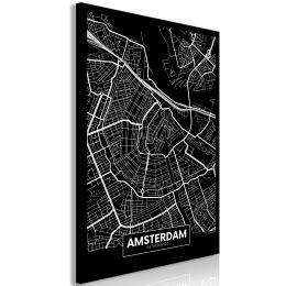 Obraz Dark Map Of Amsterdam Part Vertical Nabytek Helcel Cz