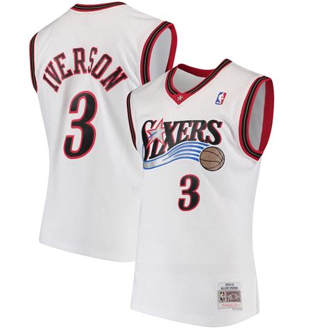 Mitchell & Ness Allen Iverson Philadelphia 76ers White 2000-01 Hardwood Classics Swingman Jersey