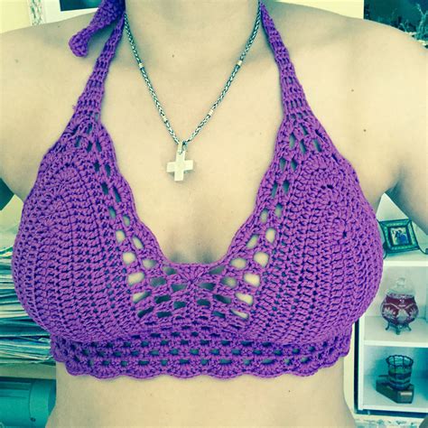 Top tejido a crochet Bikini de ganchillo Traje de baño tejido Ganchillo