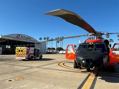 A Coast Guard Sector San Diego aircrew responds to a medical emergency ...